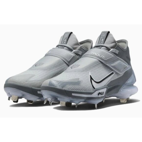Nike Force Zoom Trout‎ 8 Elite Men's Metal Baseball Cleats, Grey, 15 - Picture 1 of 9